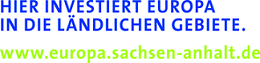 Schriftzug "ELER Hier investiert Europa in ländliche Gebiete."
